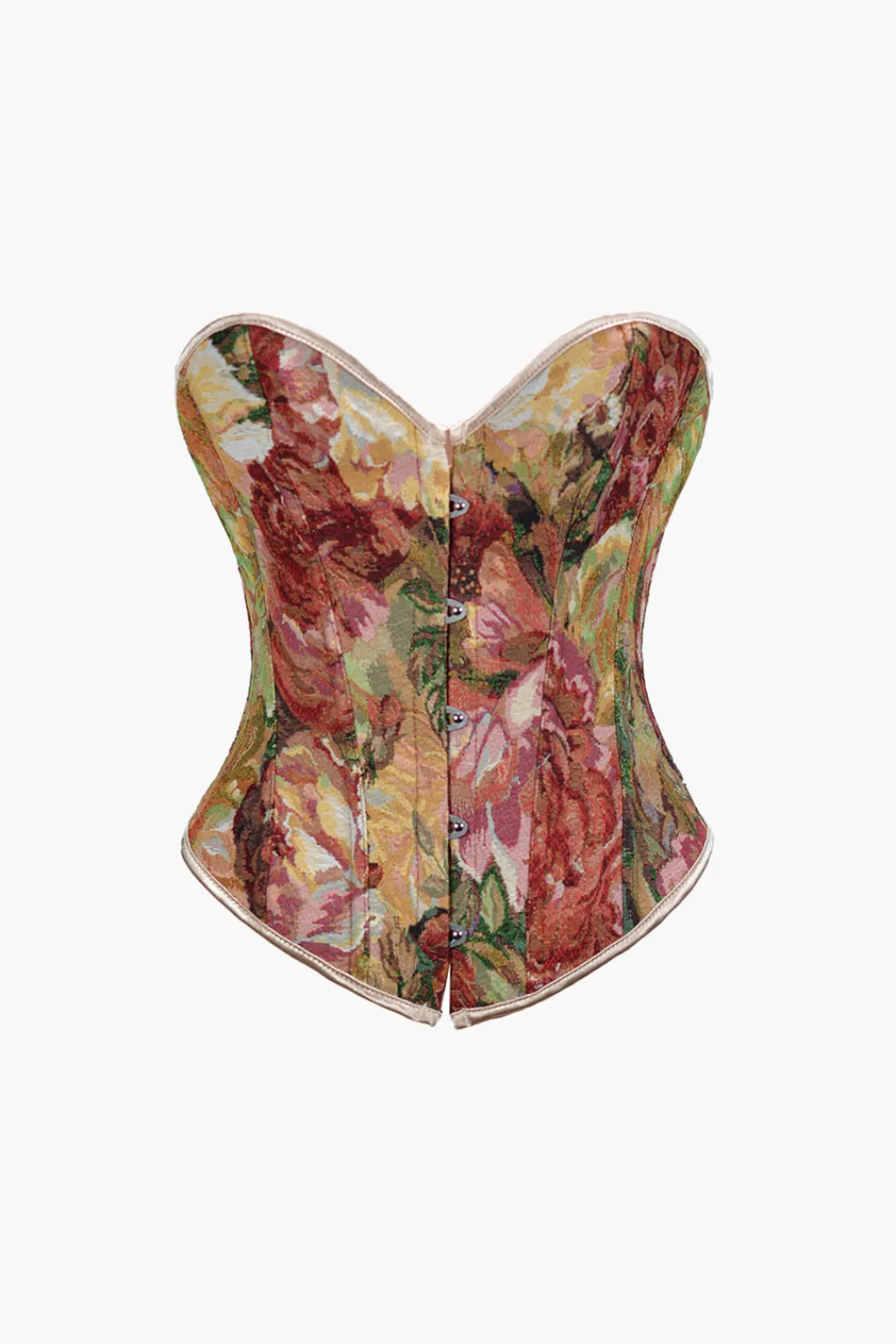 MICAS Tube Tops|Corset & Bustier Tops-Abstract Print Braided Tie Corset Top