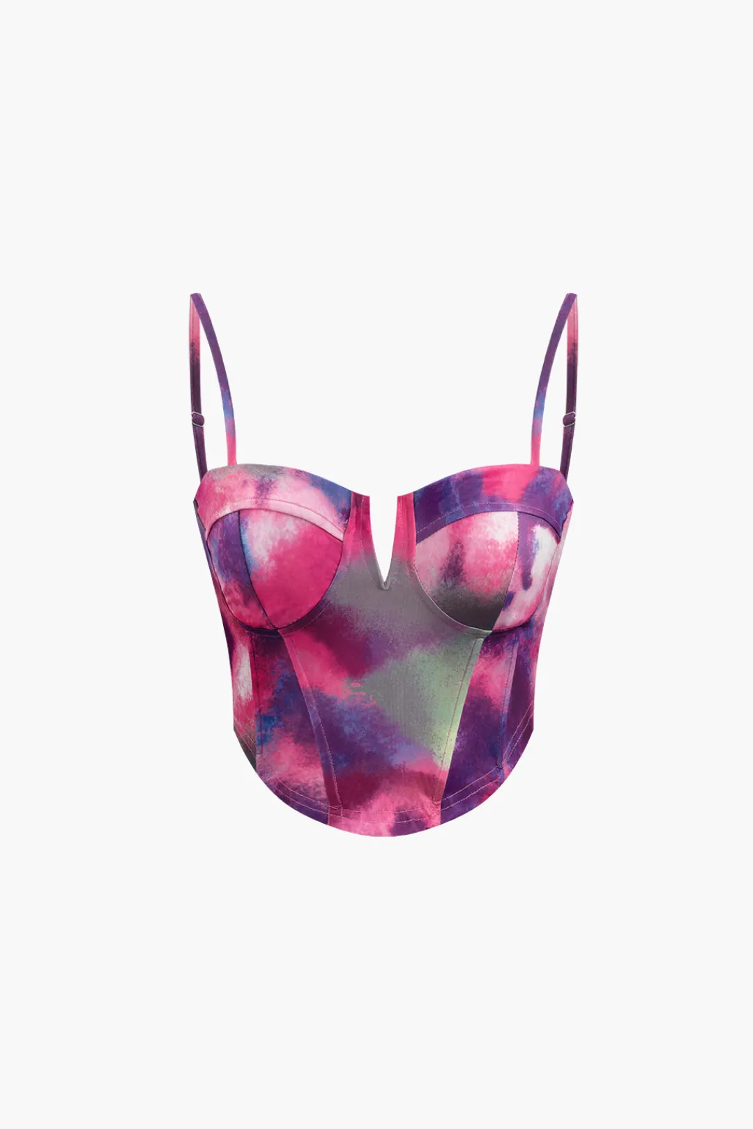 MICAS Skirt Sets|Vacation Sets-Abstract Print Corset Top And Mini Skirt Set MULTICOLOR