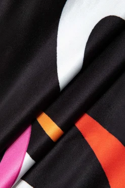 MICAS Mini Dresses-Abstract Print Cross Strap Mini Dress PERSIMMON