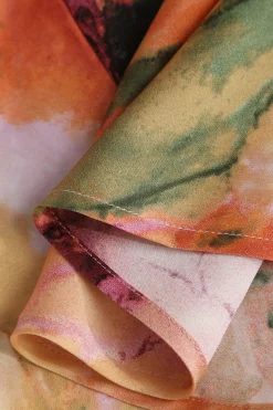 MICAS Midi Dresses-Abstract Print Fitted Midi Slip Dress