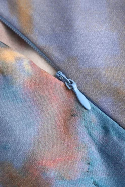 MICAS Midi Dresses-Abstract Print Fitted Midi Slip Dress