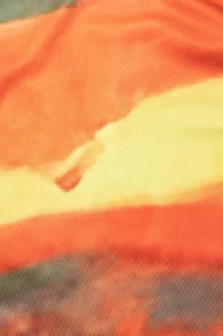 MICAS Long Sleeve Tops|Long Sleeves Tops-Abstract Print Long Sleeve Crop Top YELLOW