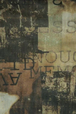 MICAS Tank Tops & Cami-Abstract Print Mesh Tank Top BROWN