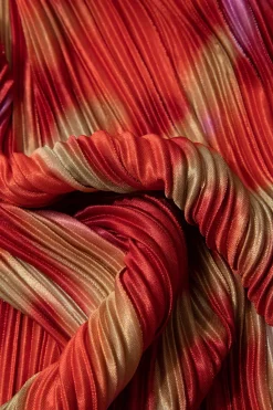 MICAS Maxi Dresses-Abstract Print Plisse Strapless Maxi Dress