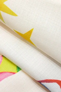 MICAS Short Sets-Abstract Print Puff Sleeve Two-Piece Shorts Set MULTICOLOR