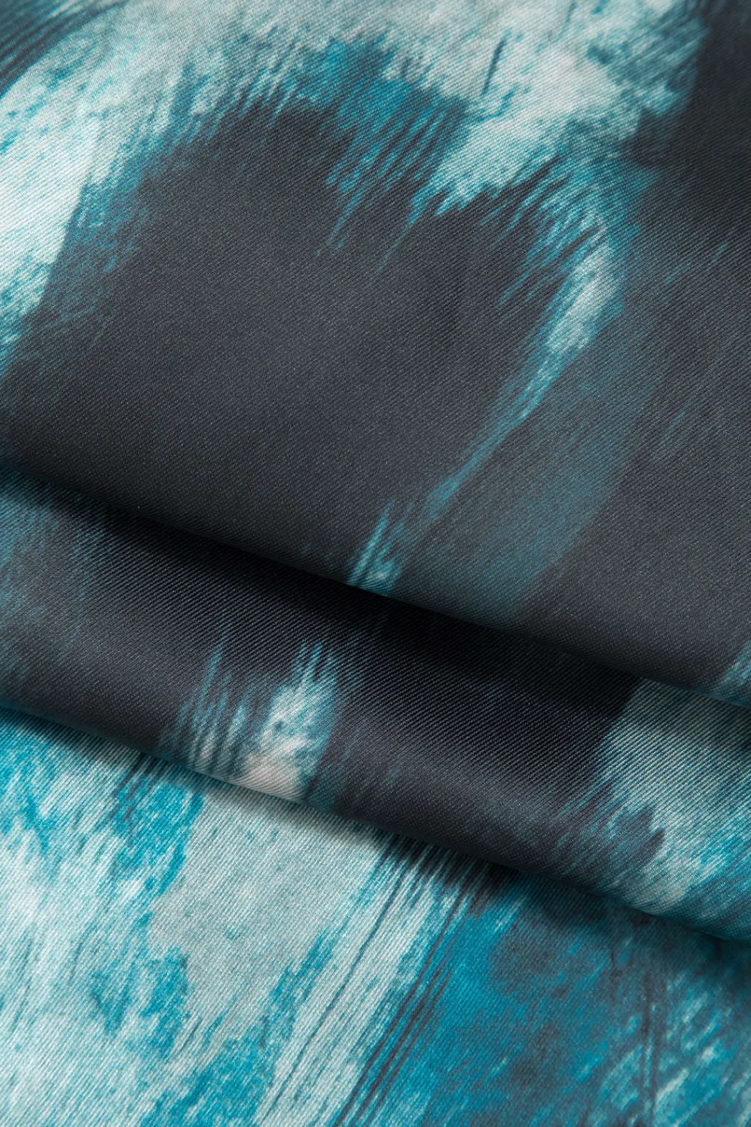 MICAS Long Sleeve Tops|Long Sleeves Tops-Abstract Print V-neck Button Up Shirt BLUE