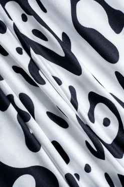 MICAS Maxi Dresses-Abstract Print V-neck Sleeveless Maxi Dress Contrast Color