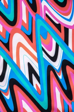 MICAS Swimwear-Abstract Printed Fringe Cover Up MULTICOLOR