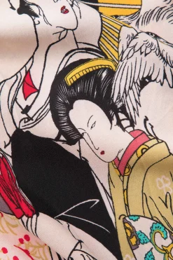 MICAS Swimwear-Allover Print Kimono Sleeve Cover Up MULTICOLOR