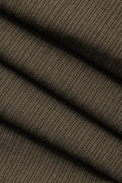 MICAS Midi Dresses-Asymmetric Cut Out Sleeveless Slit Midi Dress COFFEE