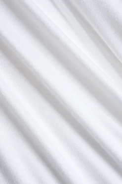 MICAS Long Sleeve Tops|Long Sleeves Tops-Asymmetric Faux Leather Long-Sleeve Top WHITE