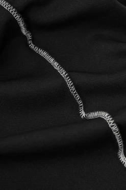 MICAS Midi Dresses-Asymmetric Lace Panel Midi Dress BEIGE