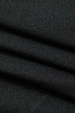 MICAS Skirt Sets-Asymmetric Ruched Cami Top And Tie Split Maxi Skirt Set BLACK