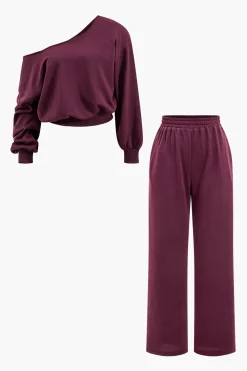 MICAS Pant Sets-Asymmetric Top And Trouser Set