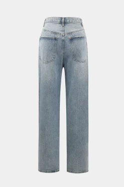 MICAS Jeans-Asymmetric Waist Straight Leg Jeans