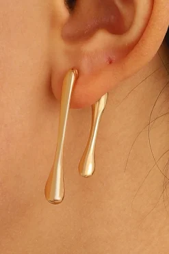 MICAS Earrings|Accessories-Asymmetrical Droplet Earrings GOLD