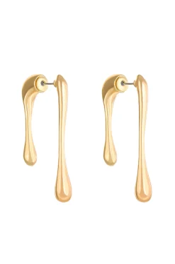 MICAS Earrings|Accessories-Asymmetrical Droplet Earrings GOLD