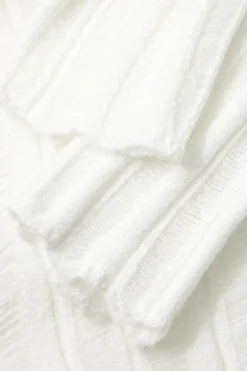 MICAS Long Sleeve Dresses|Knitwear-Asymmetrical Ripped Cut Out Knit Long Sleeve Mini Dress