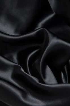 MICAS Mini Dresses-Asymmetrical Strapless Mini Dress BLACK