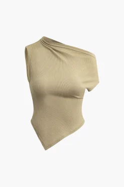 MICAS Skirt Sets-Asymmetrical Twist Top And High Waist Maxi Skirt Set