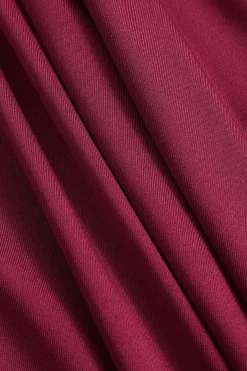 MICAS Long Sleeve Dresses|Maxi Dresses-Backless Cut Out Long Sleeve Maxi Dress BURGUNDY