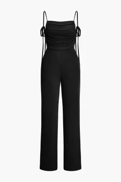 MICAS Jumpsuits & Rompers-Backless Ruched Slip Jumpsuit
