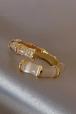 MICAS Accessories-Bamboo Joint Design Ring GOLD