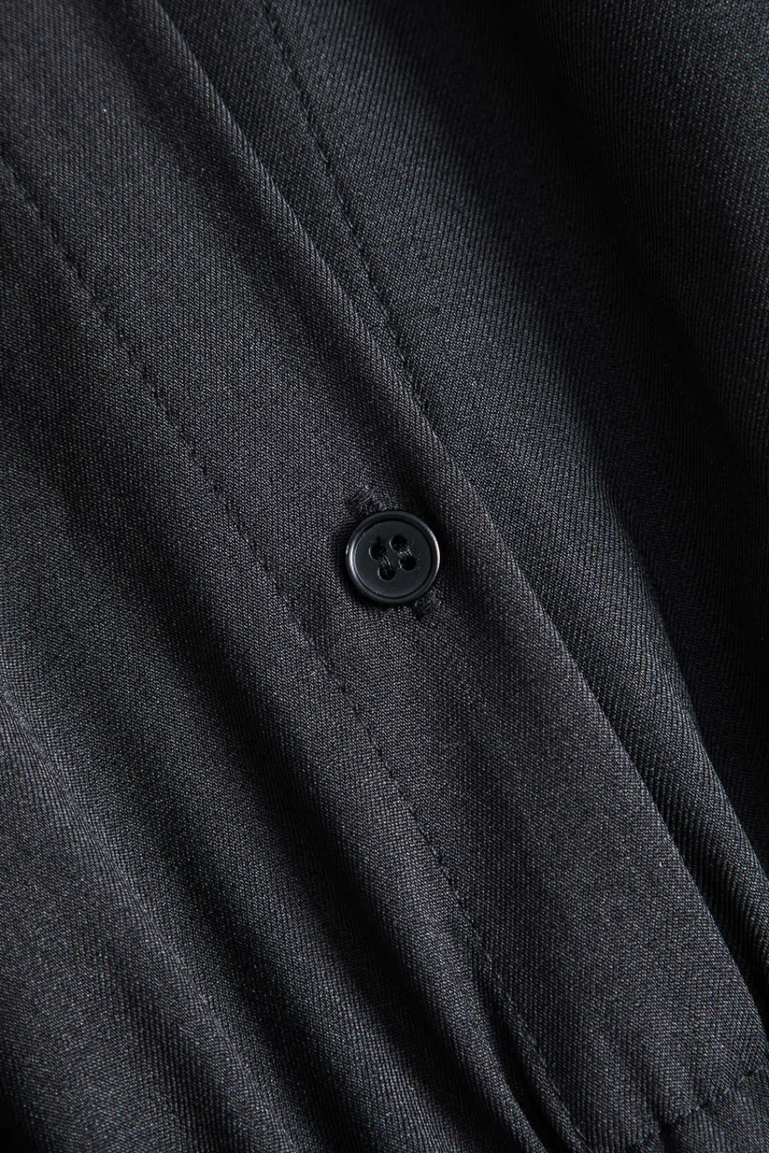 MICAS Jumpsuits & Rompers-Basic Button-Front Pocket Long Sleeve Romper BLACK