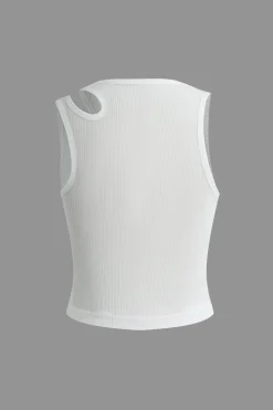 MICAS Tank Tops & Cami-Basic Cut Out Tank Top