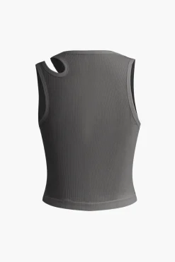 MICAS Tank Tops & Cami-Basic Cut Out Tank Top