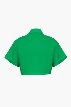 MICAS Blouses & Shirts-Basic Flap Pocket Twist Hem Shirt