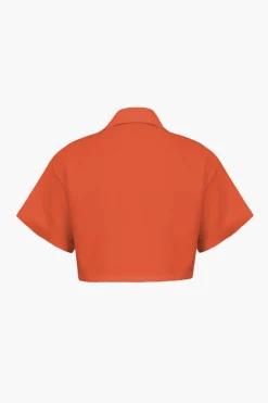 MICAS Blouses & Shirts-Basic Flap Pocket Twist Hem Shirt