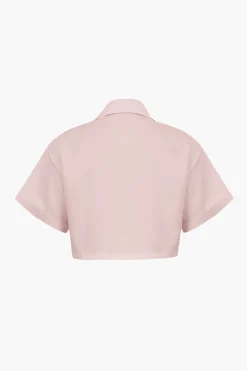 MICAS Blouses & Shirts-Basic Flap Pocket Twist Hem Shirt