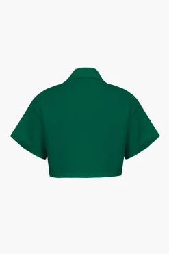 MICAS Blouses & Shirts-Basic Flap Pocket Twist Hem Shirt