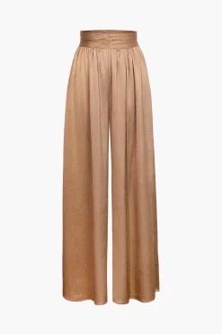 MICAS Pants-Basic Heavy Satin High Waisted Wide Leg Pants