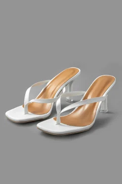MICAS Shoes|Shoes-Basic Mid Heel Thong Sandals
