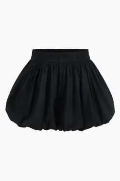 MICAS Shorts-Basic Puff Shorts BLACK