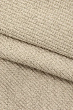 MICAS Tank Tops & Cami-Basic Rib Seam-detail Sleeveless Tank Top BEIGE