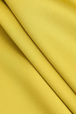 MICAS Pants-Basic Satin High Waisted Straight Leg Trousers YELLOW