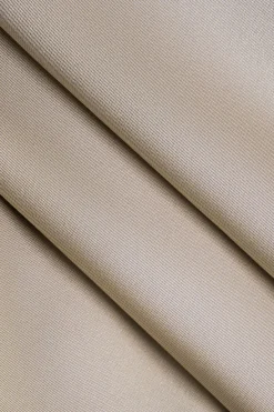 MICAS Bodysuits-Basic Satin Long Sleeve Bodysuit BEIGE