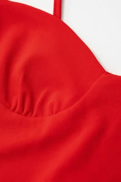 MICAS Mini Dresses-Basic Solid Bustier Slip Mini Dress