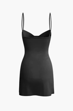 MICAS Mini Dresses-Basic Solid Bustier Slip Mini Dress