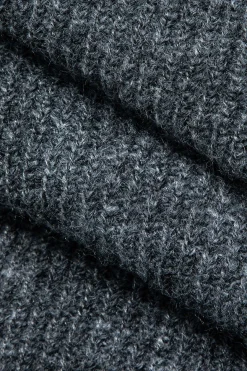 MICAS Skirts-Basic Solid High-Waisted Mermaid Sweater Skirt GRAY