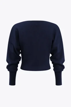 MICAS Knit Tops-Basic Solid Knit Long-Sleeve Top