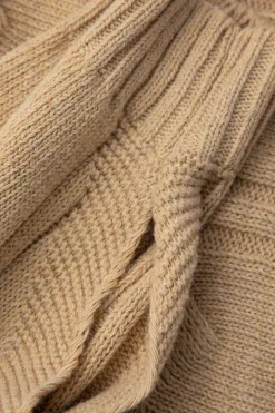 MICAS Knitwear|Knit Tops-Basic Solid Knit Mock Neck Long-Sleeve Top WHEAT