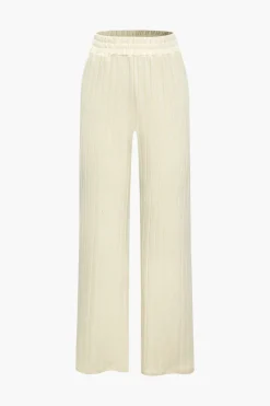 MICAS Pant Sets-Basic Solid Knit Tank Top And High Waist Pants Set