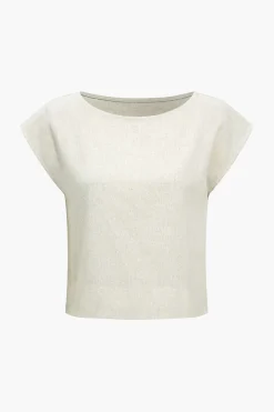 MICAS Short Sets-Basic Solid Linen Casual Shorts Set BEIGE