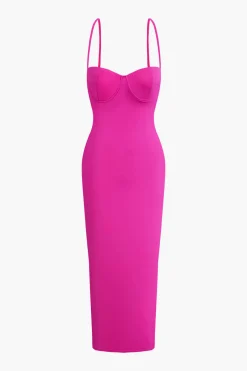 MICAS Maxi Dresses-Basic Solid Slip Maxi Dress