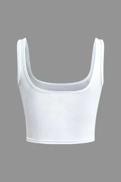 MICAS Tank Tops & Cami-Basic Solid Tank Top