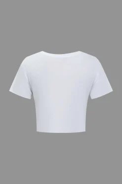 MICAS T-Shirts-Basic Solid T-Shirt WHITE